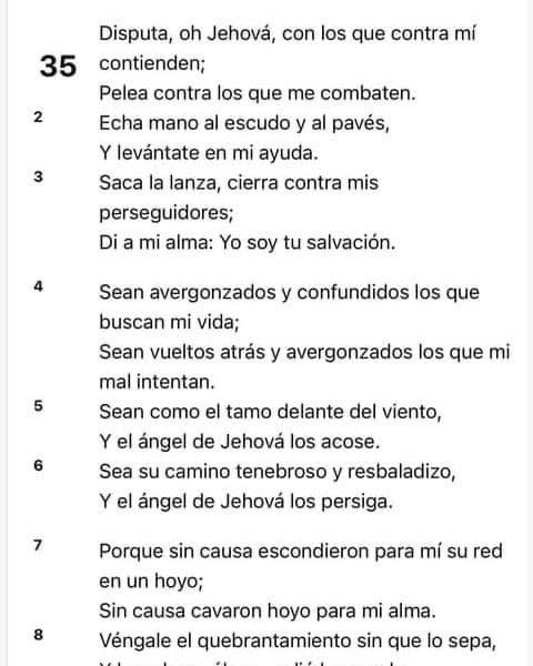 Captura de pantalla donde se lee un pasaje bíblico