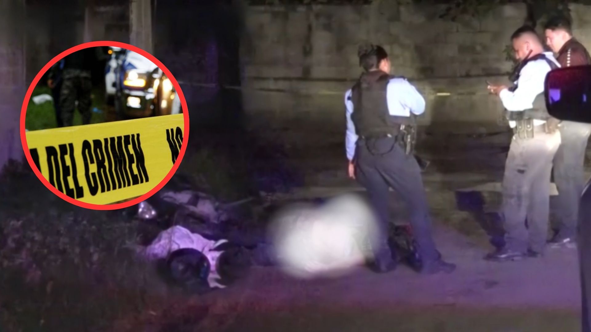 'Por ladrones': matan a dos hombres en San Pedro Sula y les dejan rótulo