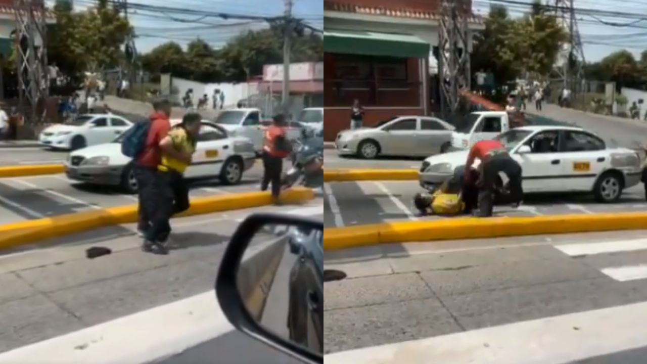 Exponen a motociclista golpeando a agente de orden vial de la AMDC