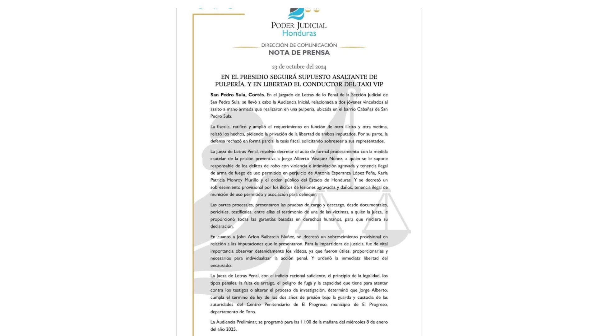 Imagen de Dejan en libertad a uno de los capturados por asalto en abarrotería de SPS