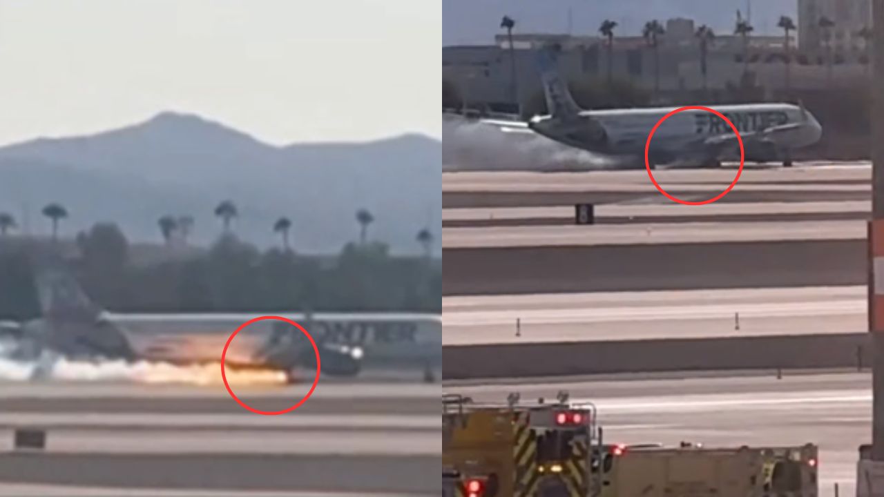 Avión comercial se incendia al aterrizar en el aeropuerto