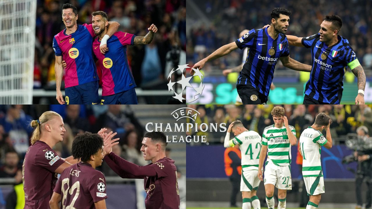 Champions League: Barcelona, Inter y M. City golean; Celtic es vapuleado