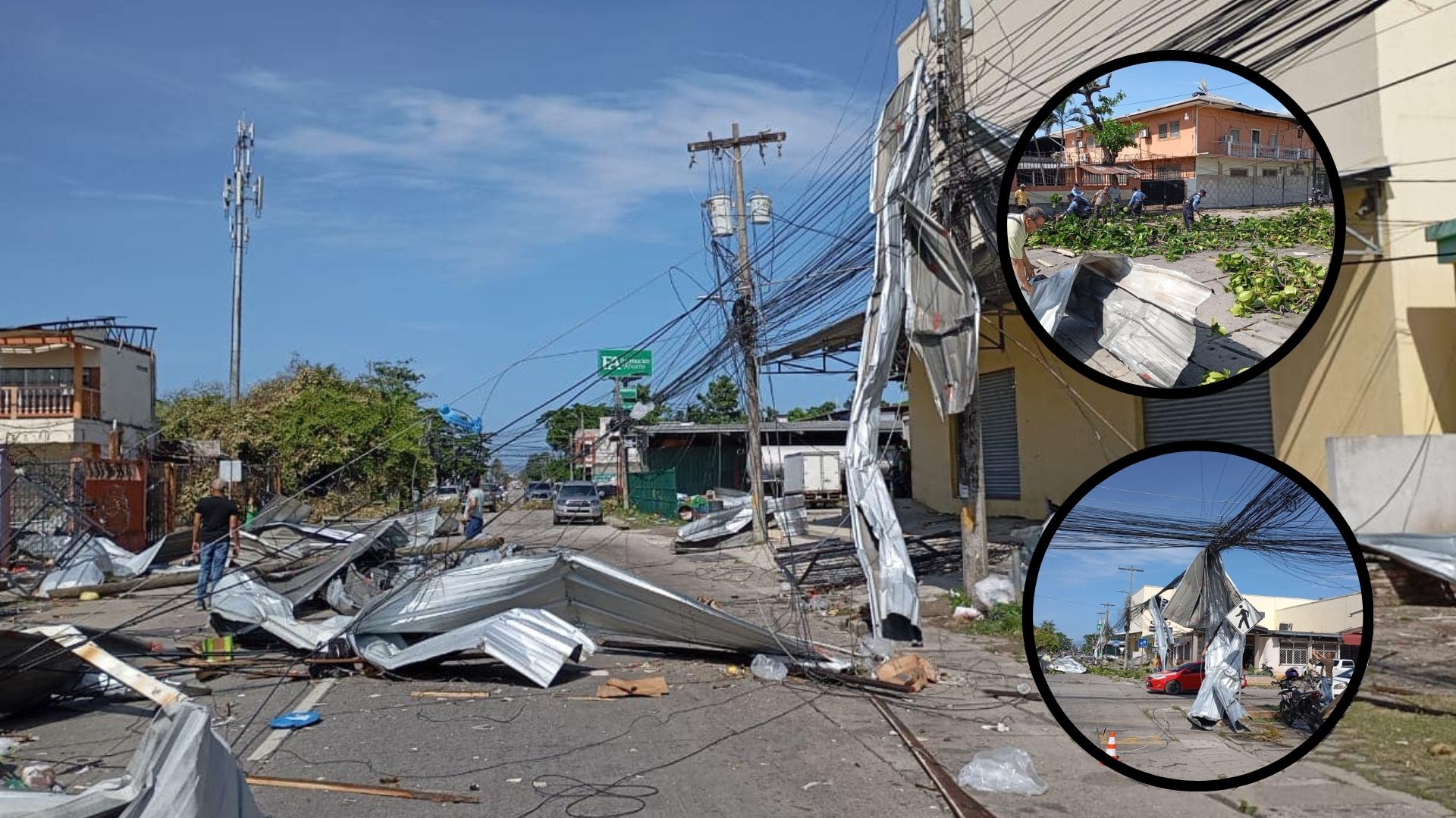 Vientos huracanados y lluvias dejan enormes daños en Puerto Cortés: fotos y video