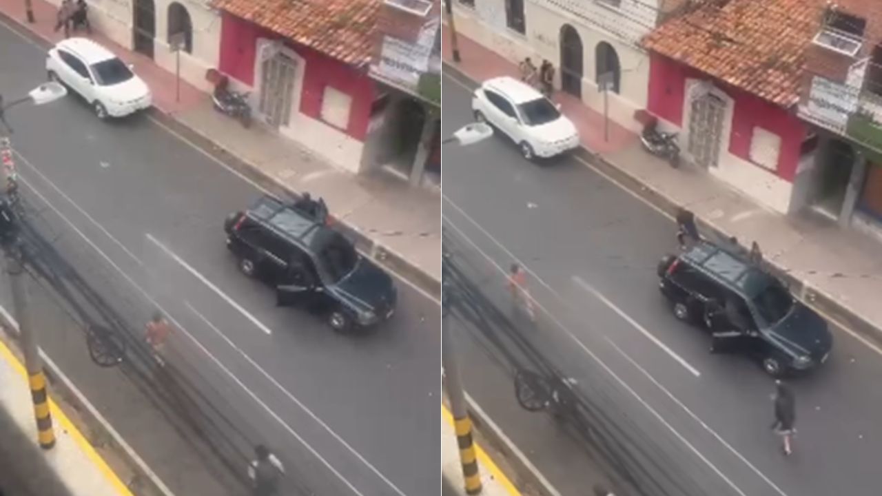 Captan momento en que aficionados se bajan de vehículo para enfrentarse a otros previo a clásico Motagua-Olimpia