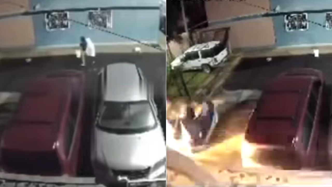 Video capta cuando a extorsionadores les explota bomba que pretendían usar para un atentado