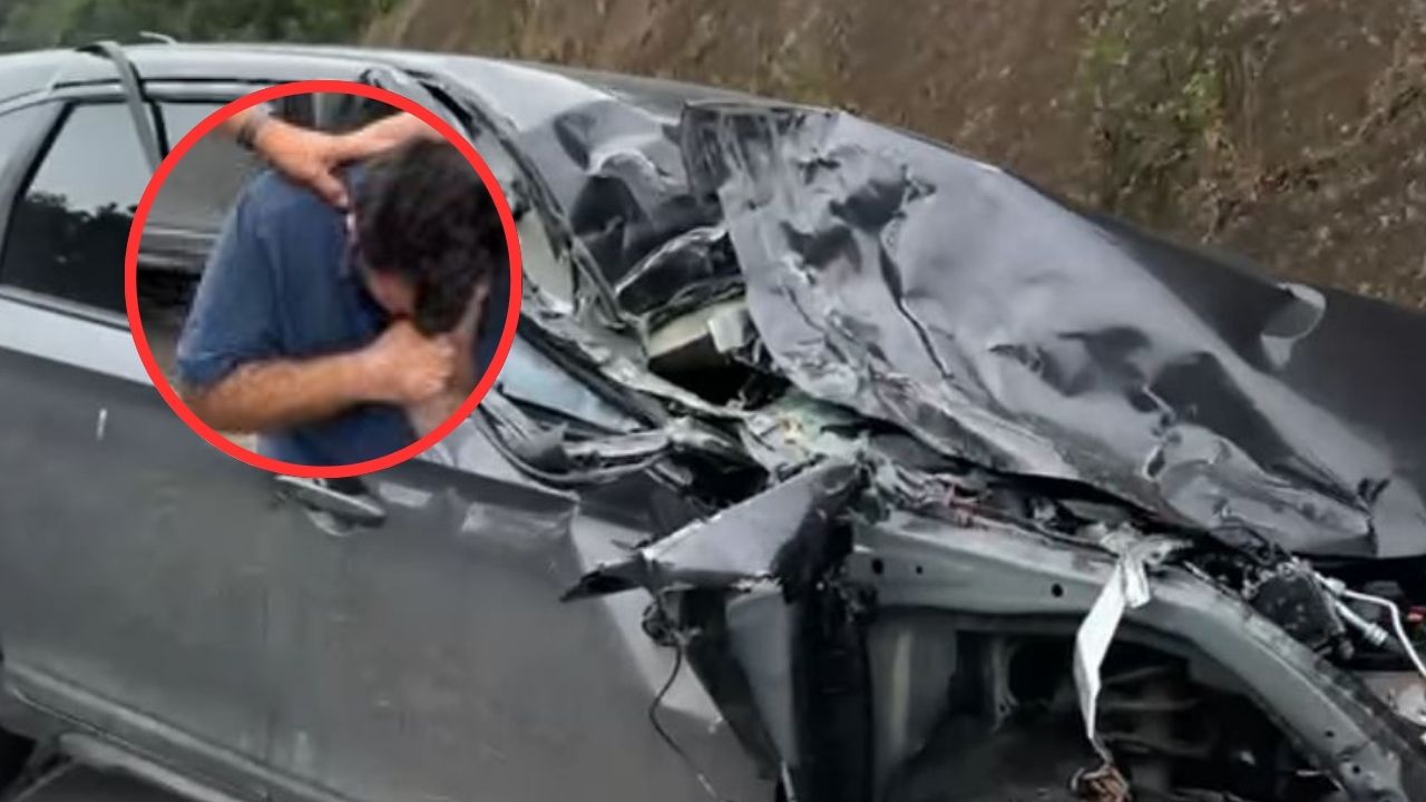 Así fue el momento que hondureño acepta a Dios tras librarse de la muerte en accidente en la CA-5