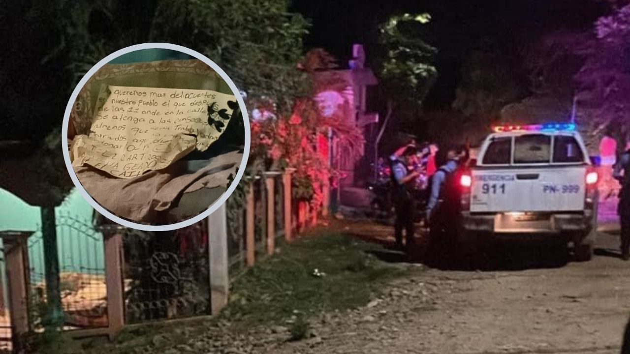 Qué revelan los carteles encontrados junto a dos hombres asesinados en Azacualpa, Santa Bárbara