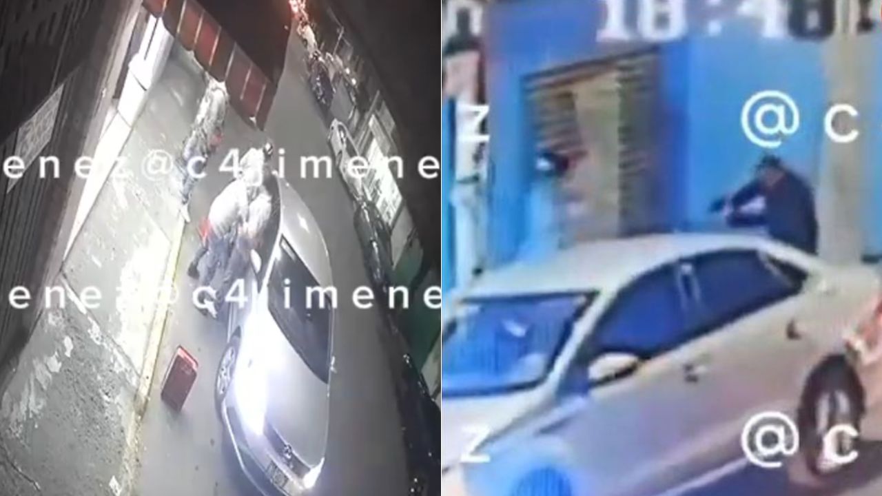 Captan momento donde hombre frustra asalto a pareja al abatir a uno de los ladrones