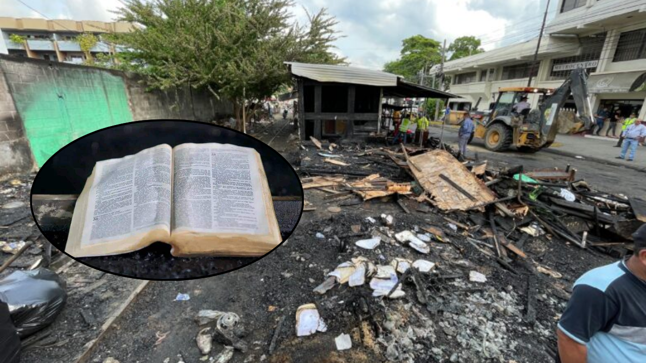 Incendio consumió 13 locales en SPS, pero una Biblia quedó intacta