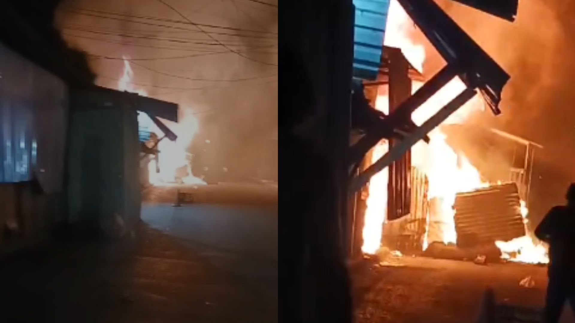 Incendio consume más de una docena de negocios en San Pedro Sula