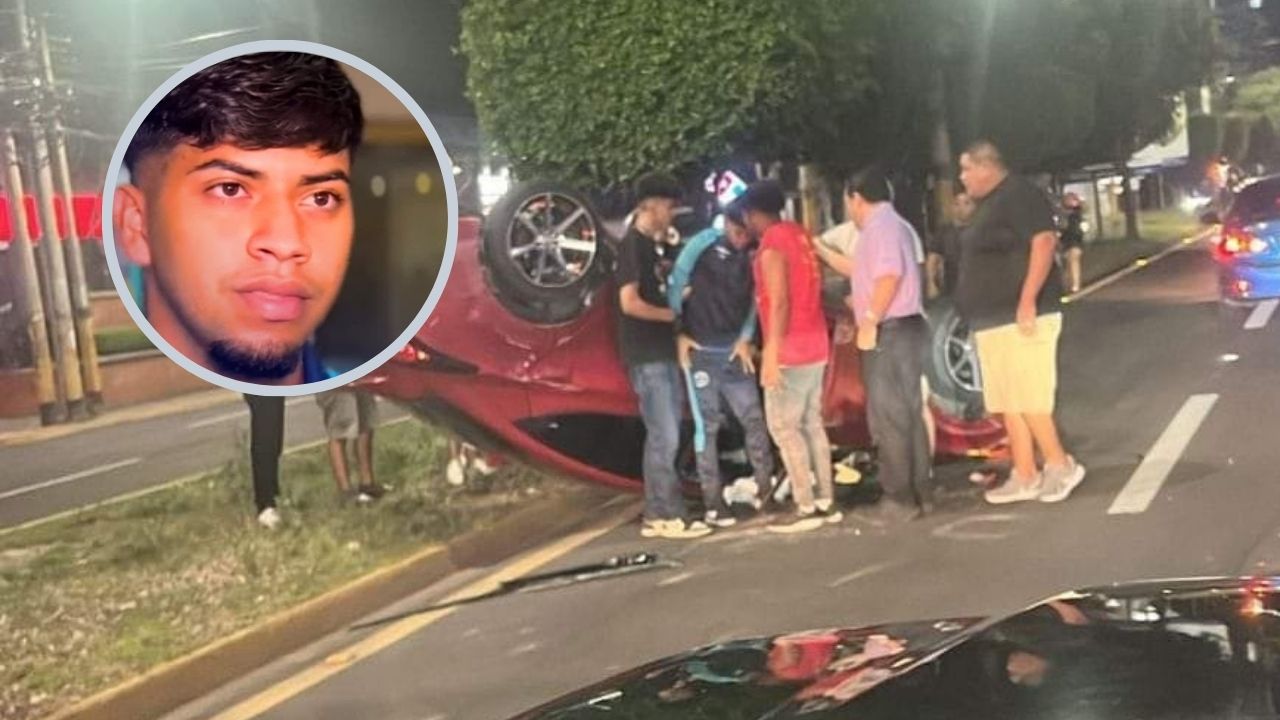 Jugador del Motagua sufre accidente vehicular en el bulevar Morazán de Tegucigalpa