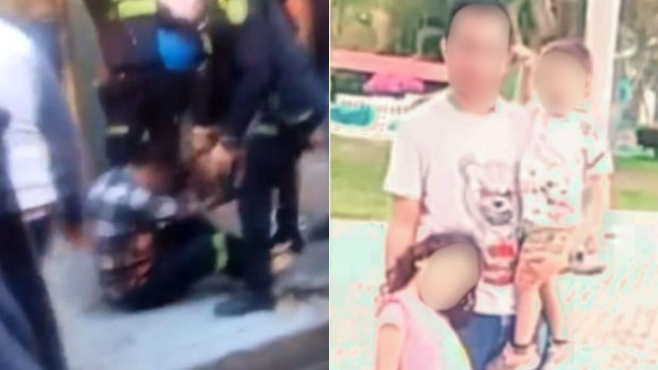 Vecinos propinan golpiza a hombre que mató a sus propios hijos por 'una infidelidad'