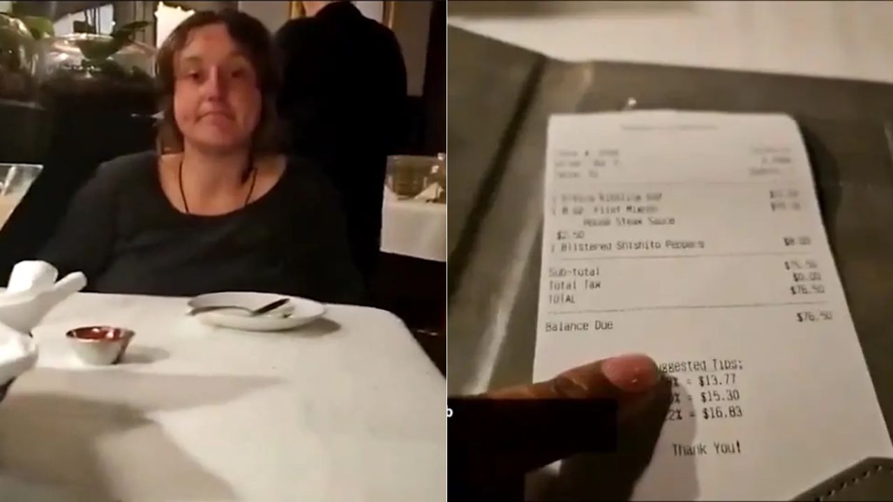 Creador de contenido invita a comer a mujer sin hogar y la abandona al recibir la cuenta