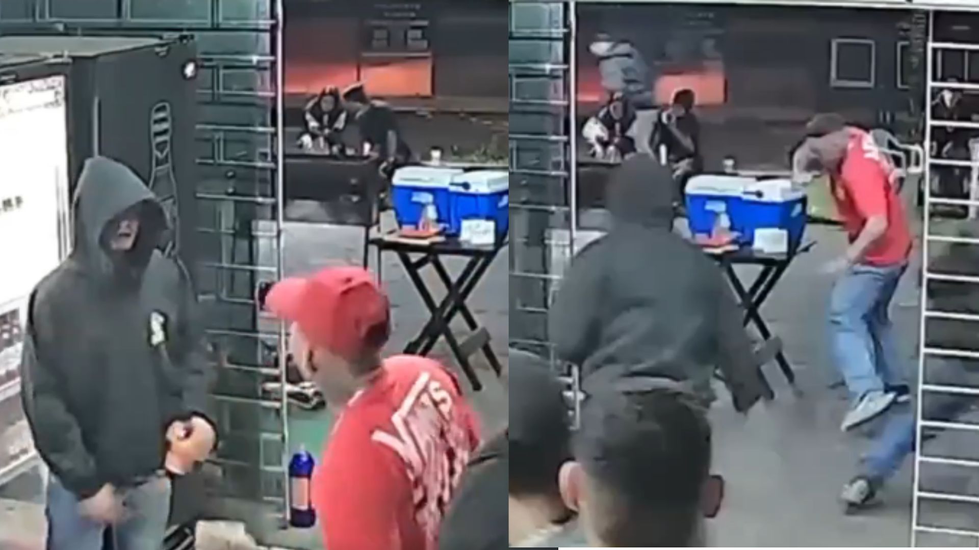 Video revela cómo matan a hombre en la entrada de un negocio tras pelea