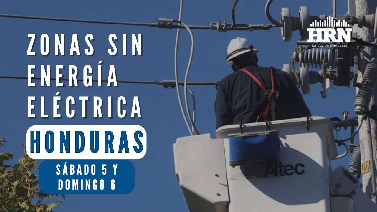 Cortes de energía eléctrica programados en Honduras para este fin de semana