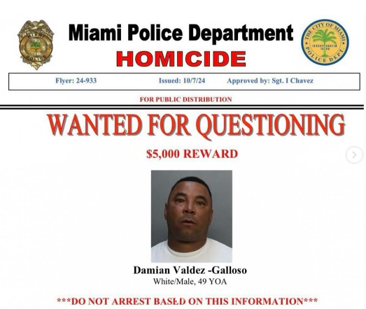 Publicación de la recompensa de la Policía por Damián Valdez