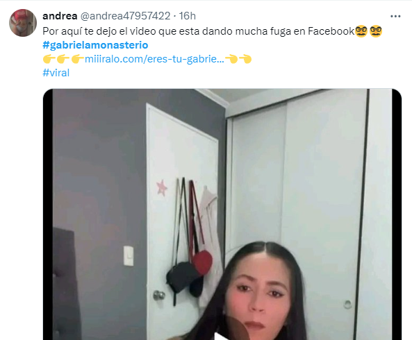 Captura de pantalla donde se ve una publicación en la que supuestamente está el video