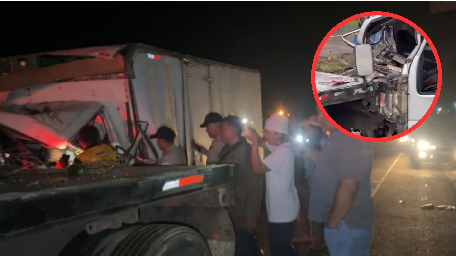 Un muerto y dos heridos tras accidente entre dos camiones en Santa Cruz de Yojoa