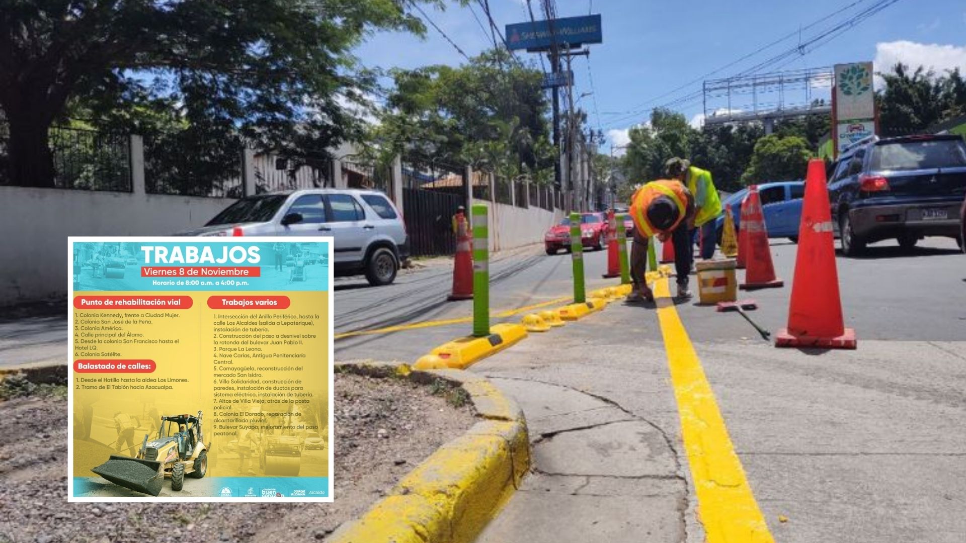 Cierran varias calles de la capital este viernes por trabajos reparación