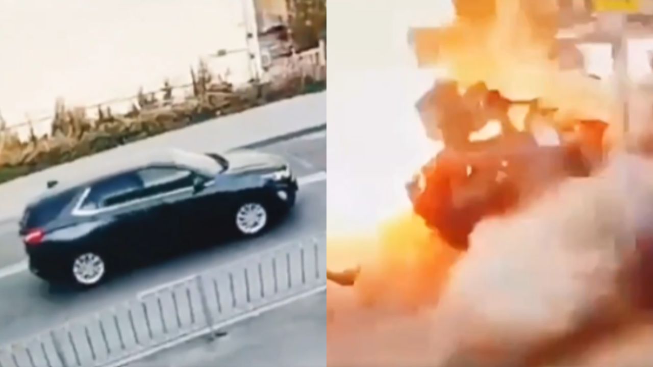 Video capta cuando capitán naval muere tras explosión de carro bomba que conducía