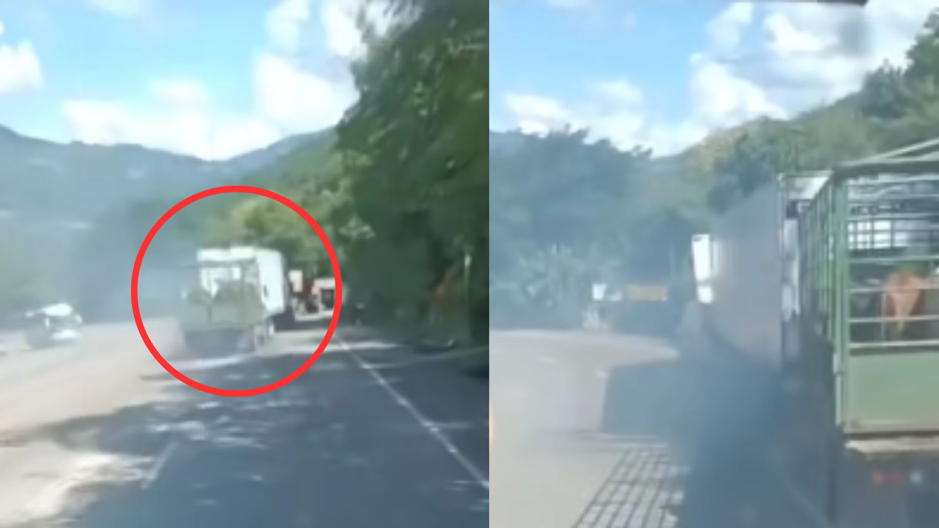 ¿Otro héroe? Conductor de camión realiza maniobra y detiene vehículo sin frenos en la CA-5