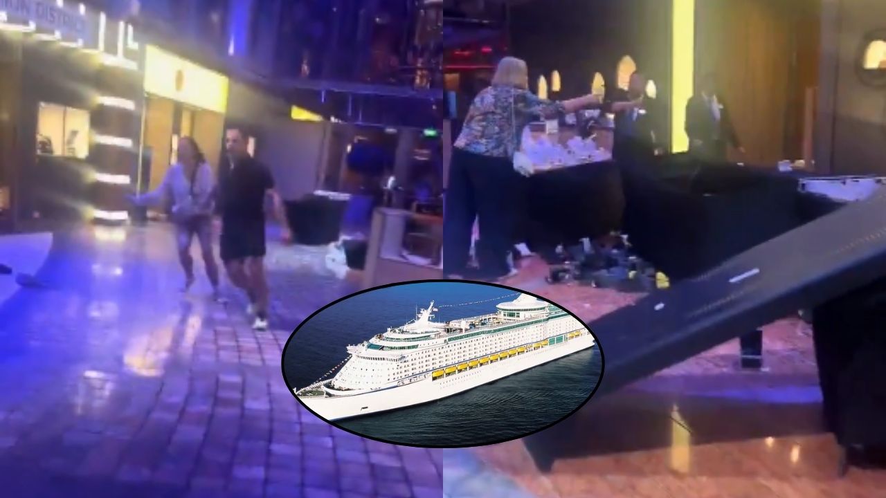 Terror vivieron pasajeros de crucero cuando éste se inclinó en plena travesía en el mar