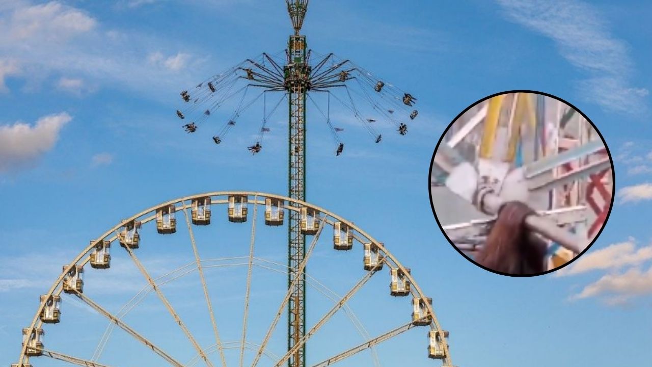 Adolescente pierde cuero cabelludo al atorarse en juego mecánico
