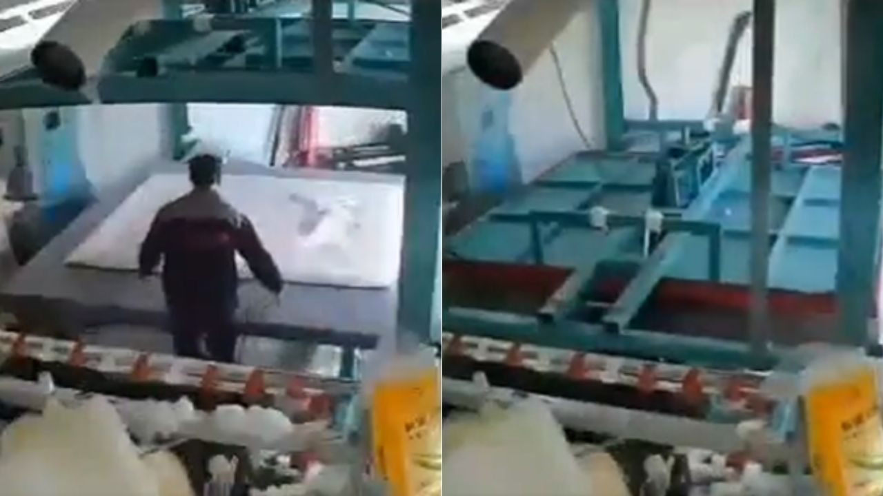 Video revela cuando hombre muere tras ser aplastado y triturado por máquina industrial