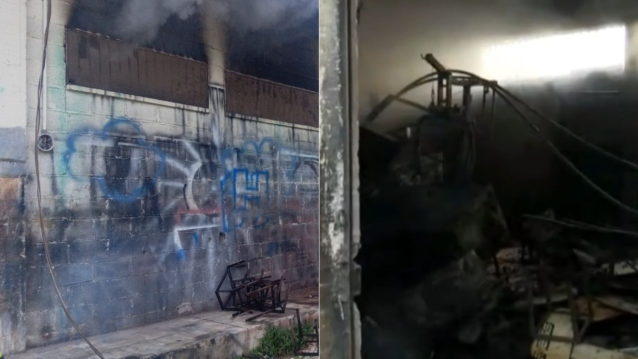 Pavoroso incendio consume local de mercado de Ciudad España, Francisco Morazán
