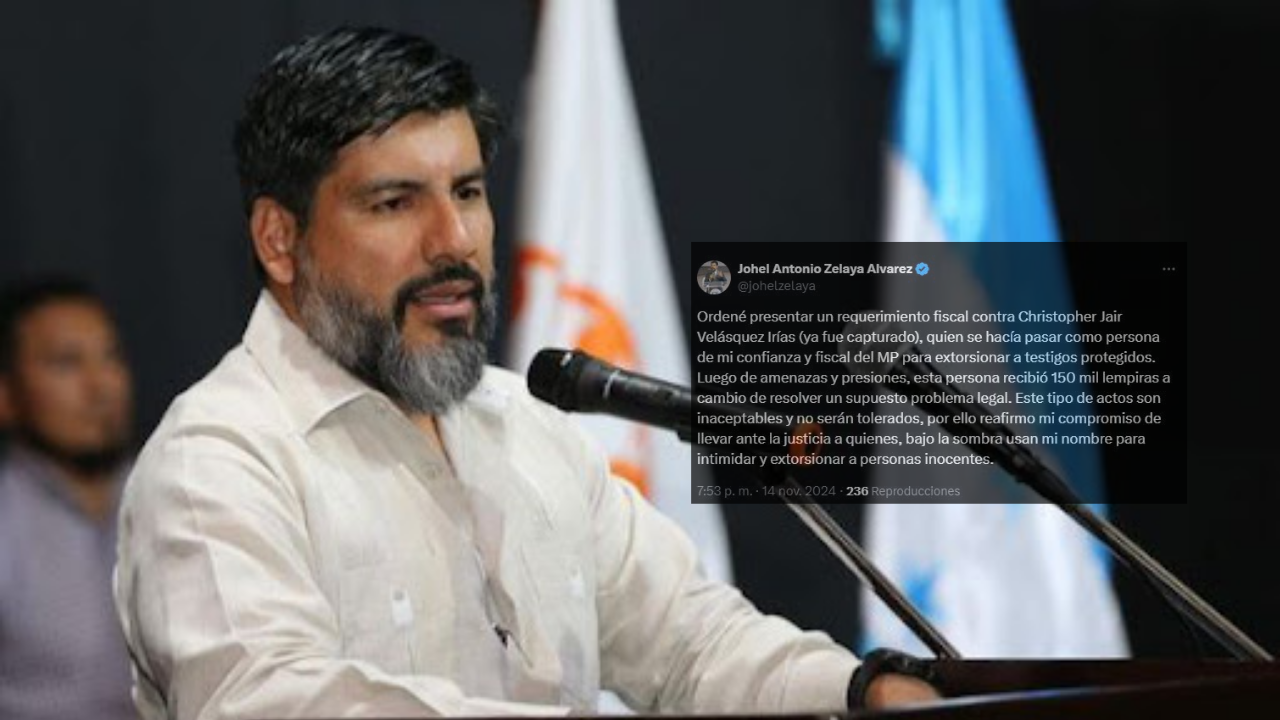 Johel Zelaya ordena requerimiento contra hombre que simulaba ser persona de su confianza