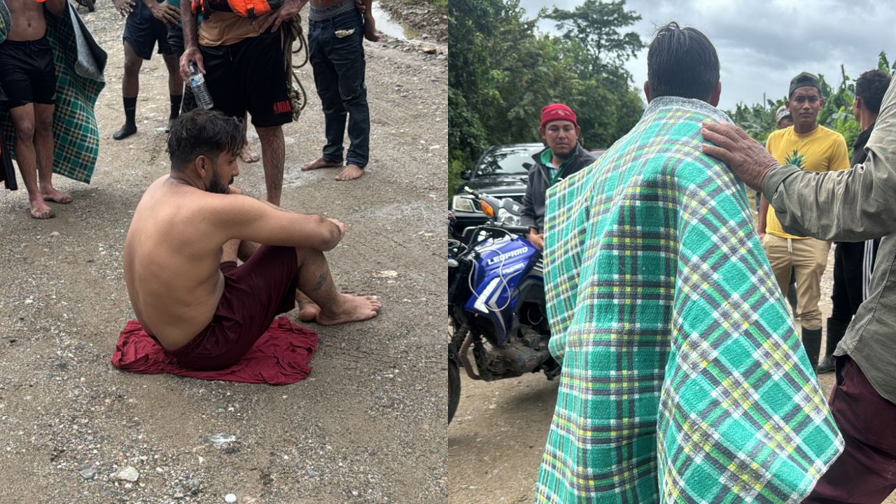 'Gracias a Dios': hondureño sobrevive subido a un árbol al ser arrastrado por río en Yoro