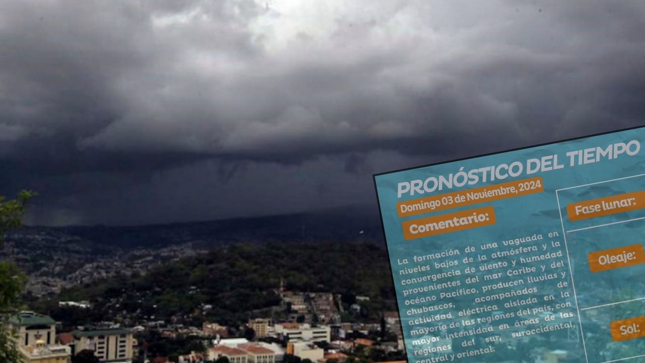 Lluvias continuarán este domingo producto de una vaguada, prevé Copeco