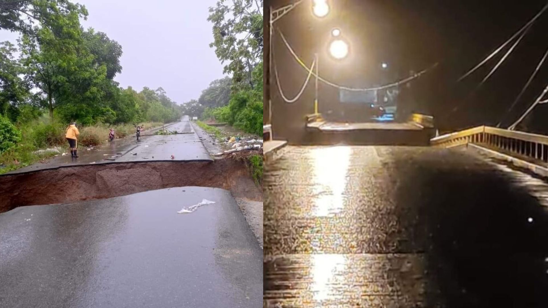 Puentes y carreteras dañados y viviendas destruidas deja Sara a su paso