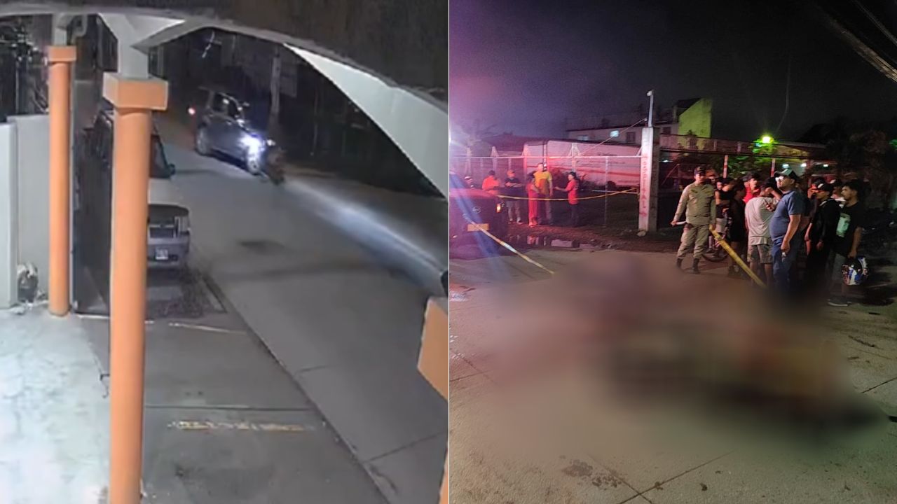 Cámara capta momento en que motociclista muere al impactar contra camioneta en El Progreso