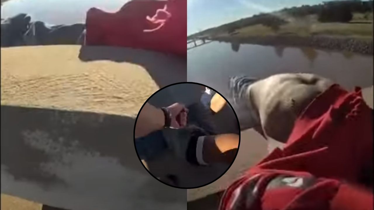 Policía salvó a hombre que casi cae de puente al quedarse dormido, ¿dónde ocurrió?