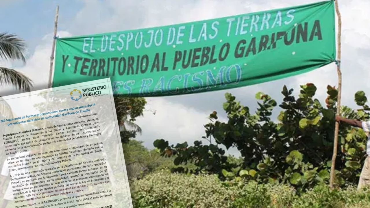 En libertad se defenderá registradora del IP acusada por venta de tierras garífunas
