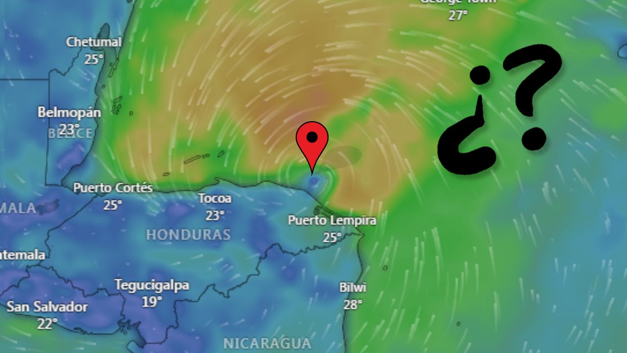 Así marcha la tormenta tropical Sara sobre las costas del Caribe de Honduras