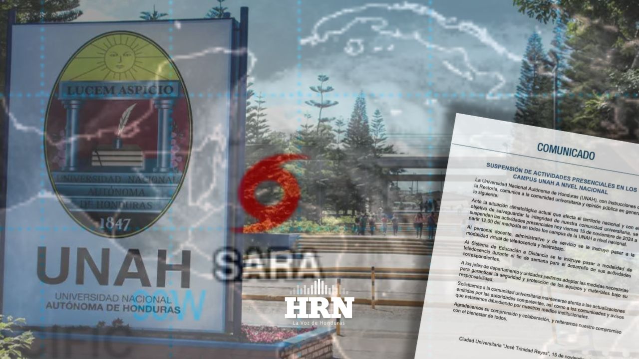 Tormenta tropical Sara: UNAH suspende clases presenciales por emergencia