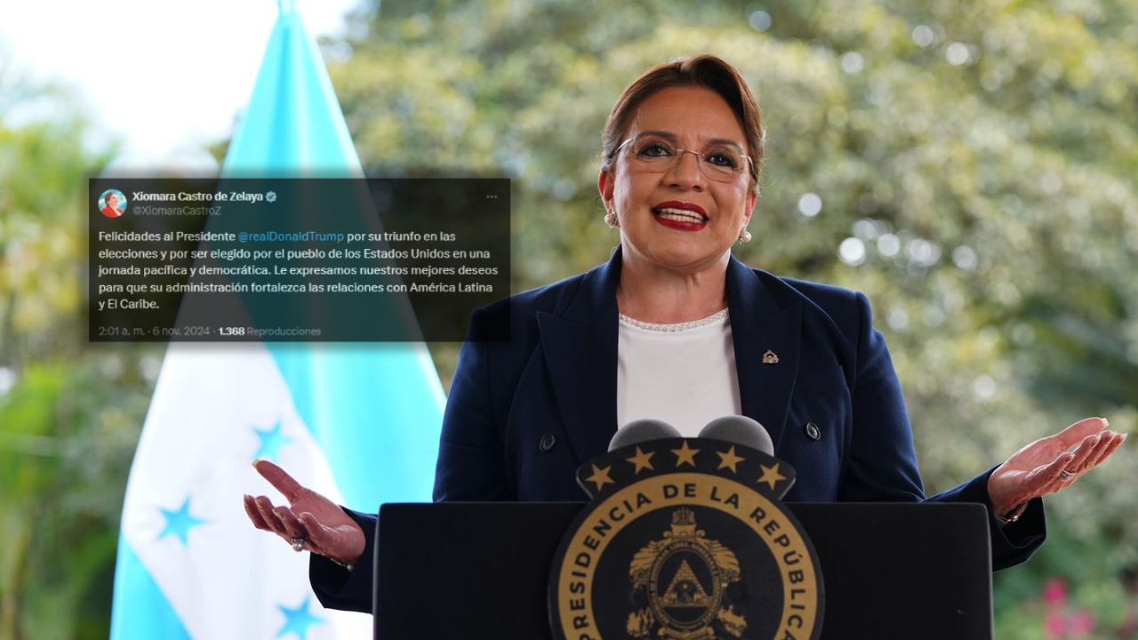 Xiomara Castro felicita a Donald Trump, quien se acerca a la victoria