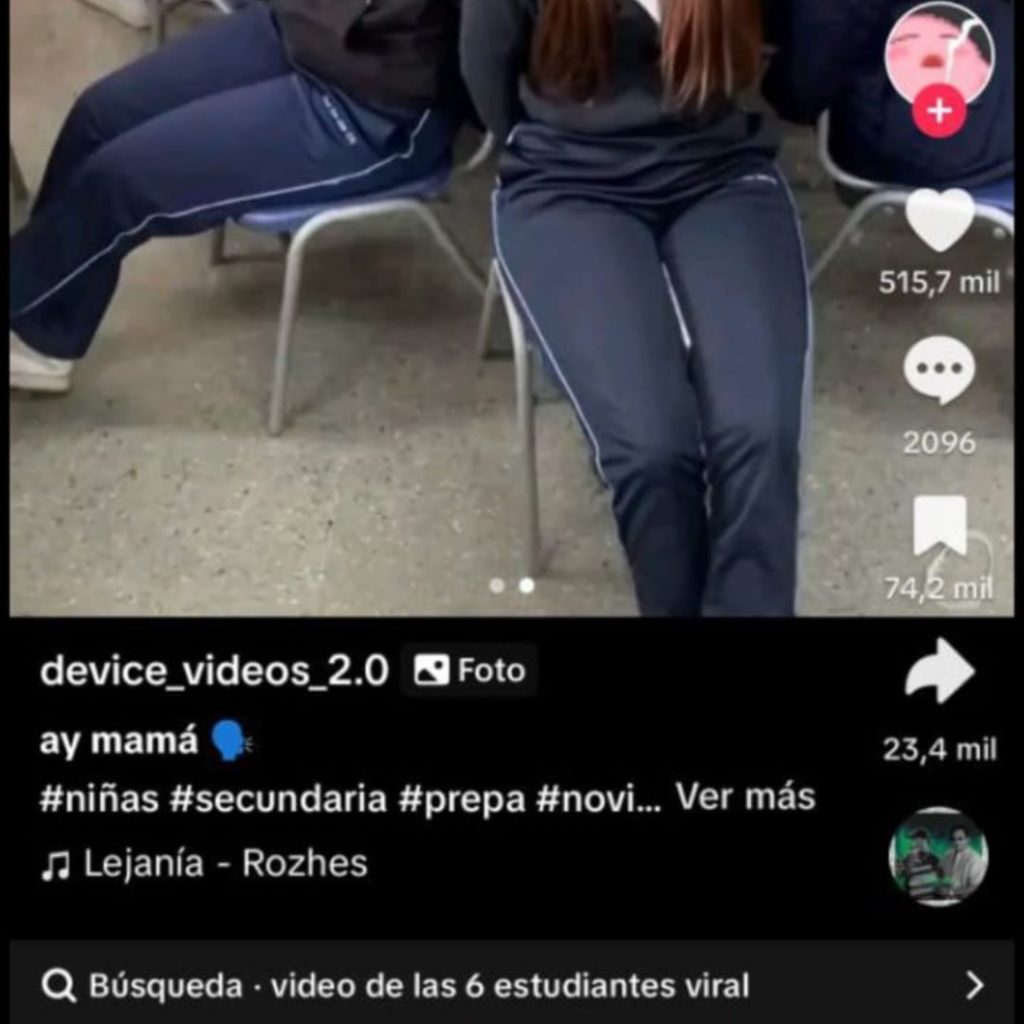 Captura de pantalla del tiktok