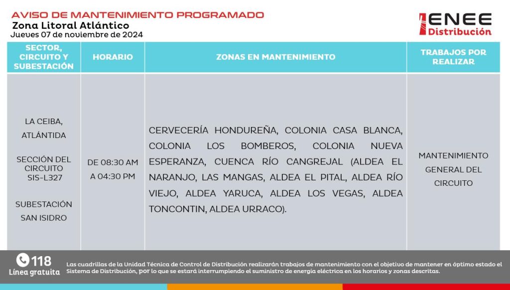 Lista de colonias que no tendrán luz pasado mañana