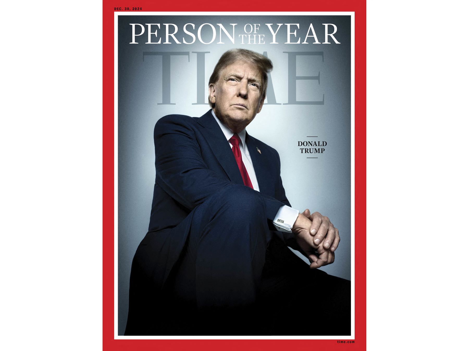 Por segunda vez, la revista Time nombra a Donald Trump persona del año