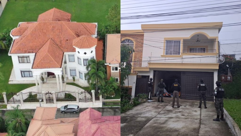 Dos de las casas incautadas