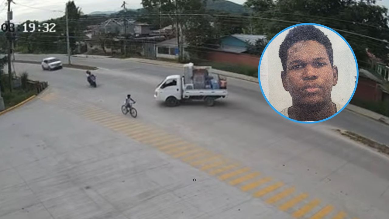 Video capta cuando motociclista muere tras impactar contra camión en Choloma