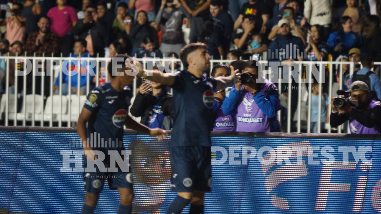 Así fue el primer gol de Agustín Auzmendi para Motagua contra Olimpia