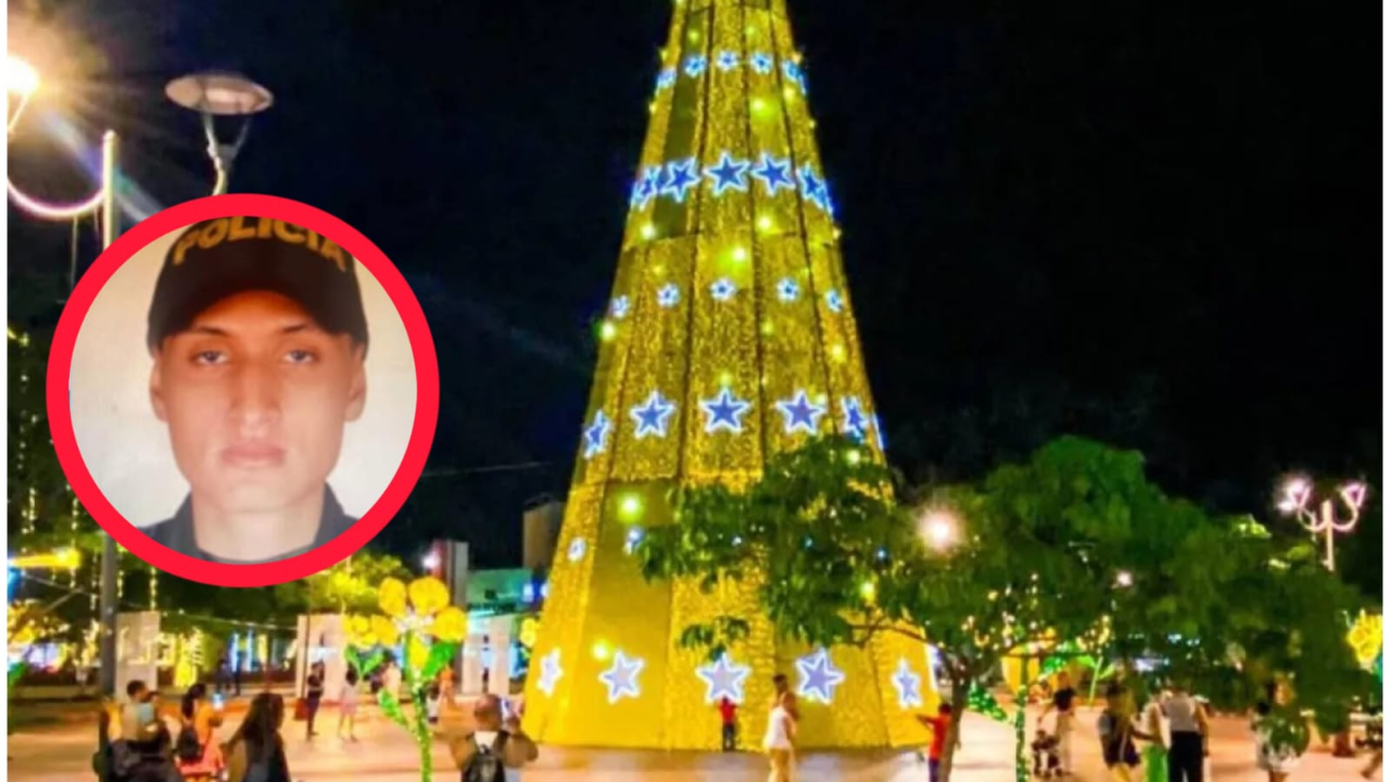 Árbol de Navidad se desploma y cae sobre policía ¿Murió?