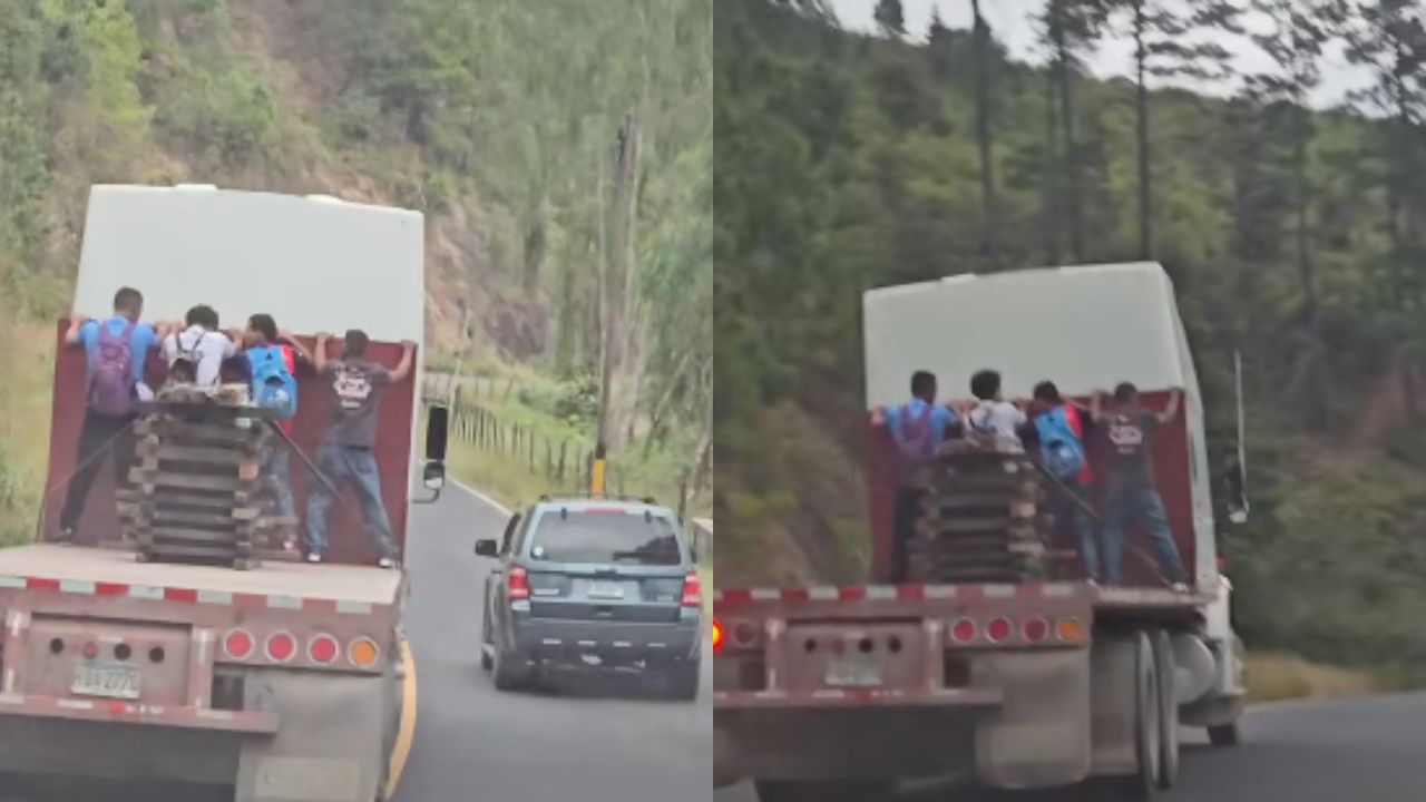 Graban a conductor de cabezal manejando imprudentemente en carretera a Cantarranas