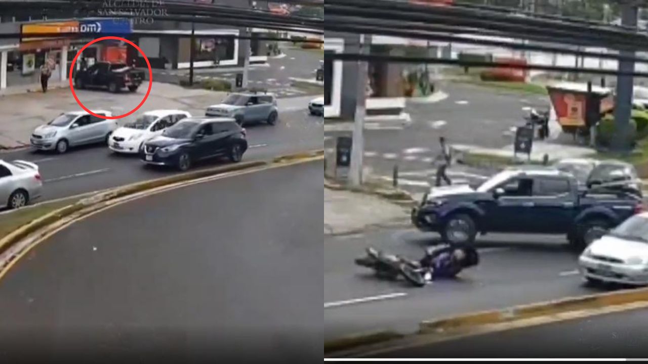 Vídeo: Carro pick-up queda mal estacionado y provoca accidente vial