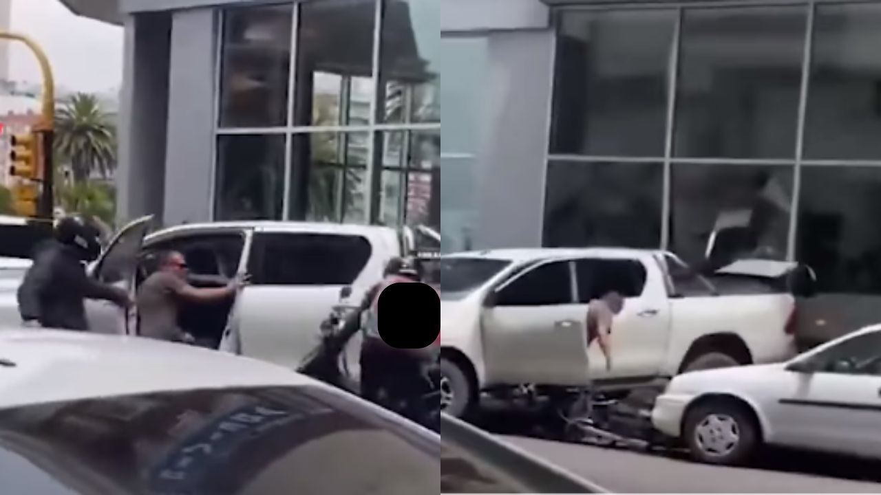 Carro se queda sin frenos luego de que su dueño se bajó a pelear; esto ocurrió