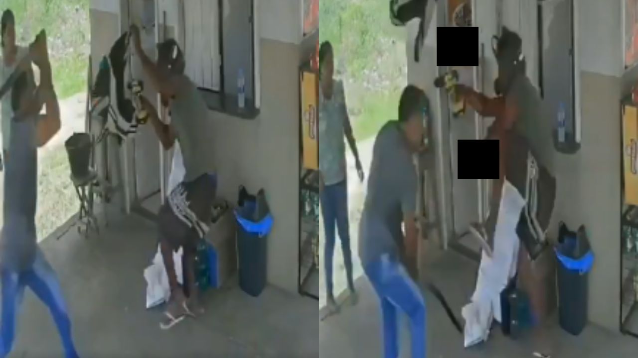 Vídeo: Comerciante le corta la mano a ladrón al hallarlo robando su negocio